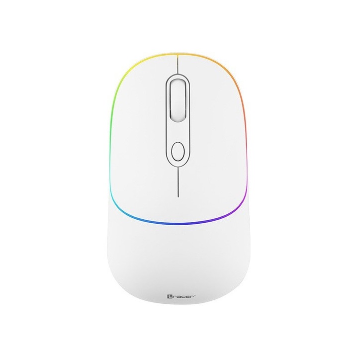 Tracer Ratero RF, 1600DPI, Nano Wireless, RGB háttérvilágítás, Optikai, Kétkezes, Fehér, Vezeték nélküli egér