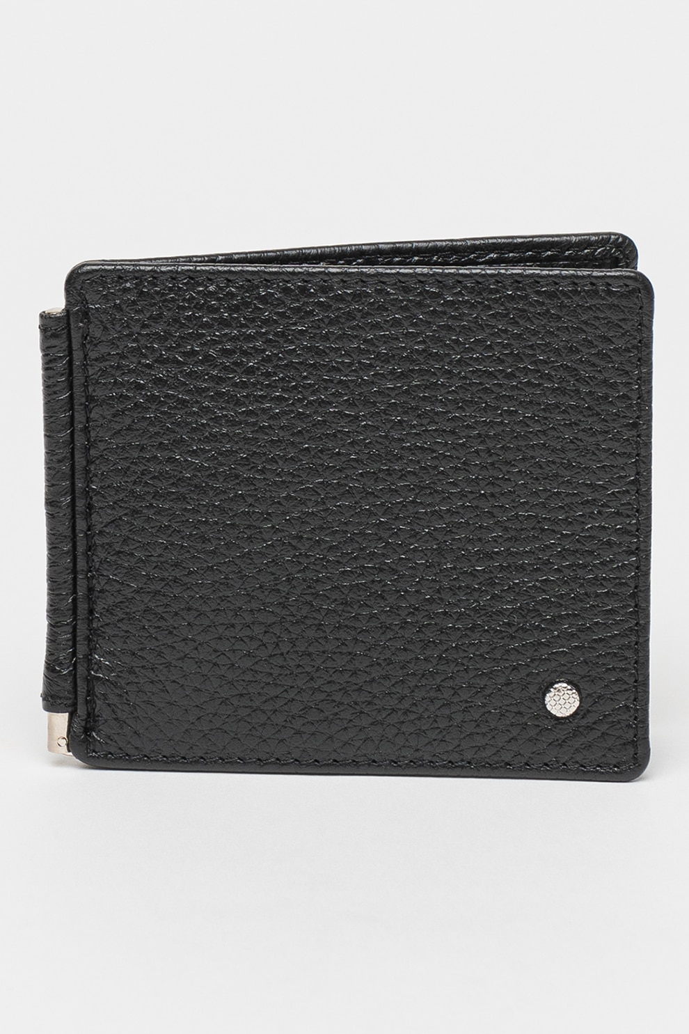 Geox, Portofel pliabil de piele, Negru
