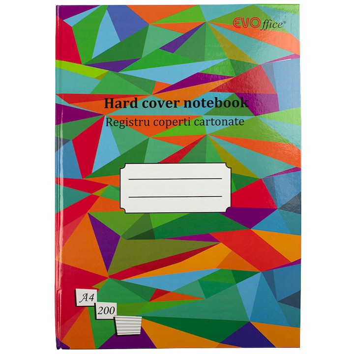 Registru A4 coperti cartonate color 200 file - dictando EVOffice