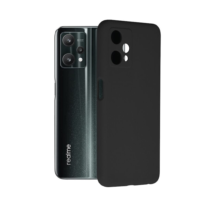 TPU силиконов калъф с микрофибър за Realme 9 5g / Realme 9 Pro, вътрешност от микрофибър, Optim Ultra Protection, черен