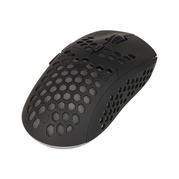 Mouse Wireless fara fir, Bytelike, Design ergonomic, 2.4GHz, Bluetooth 5.2, Incarcare Type-C, butoane silentioase, negru