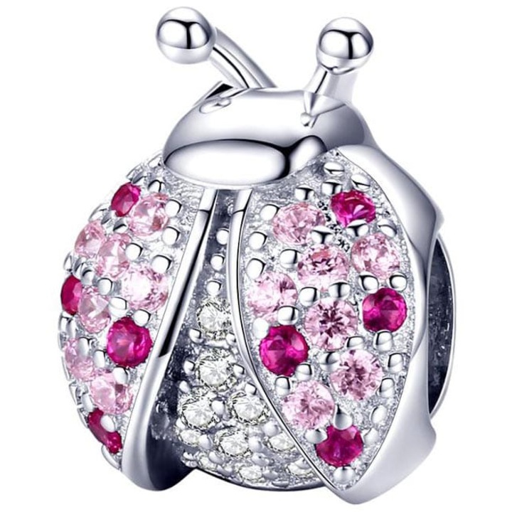 Talisman charm, Mennica Bydgoska, Argint, Model Buburuza, Argintiu/Roz