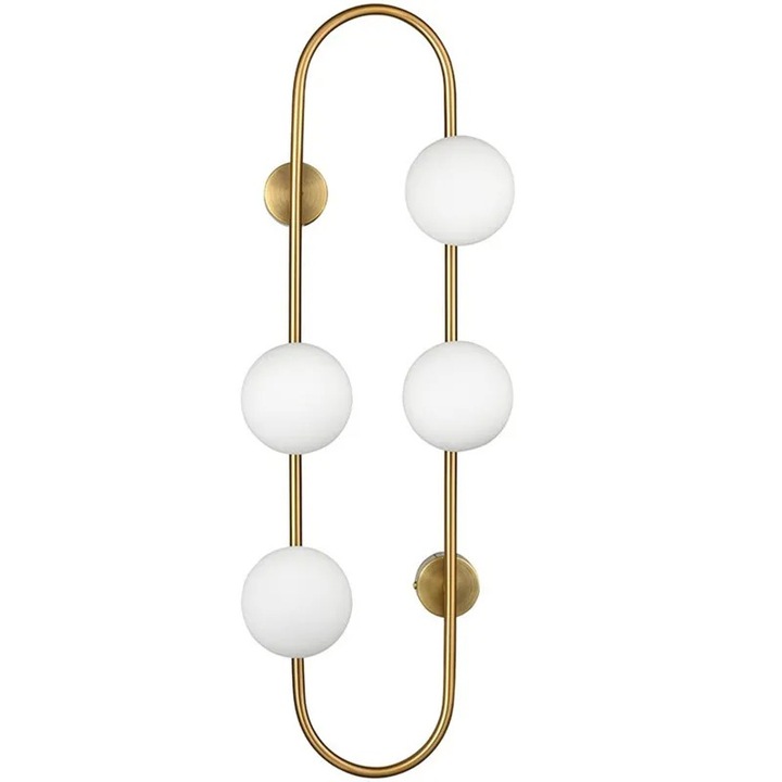 Стенна лампа Toollight 4 източника G9 Алуминиево стъкло 110x250x715 Златист 25W IP20