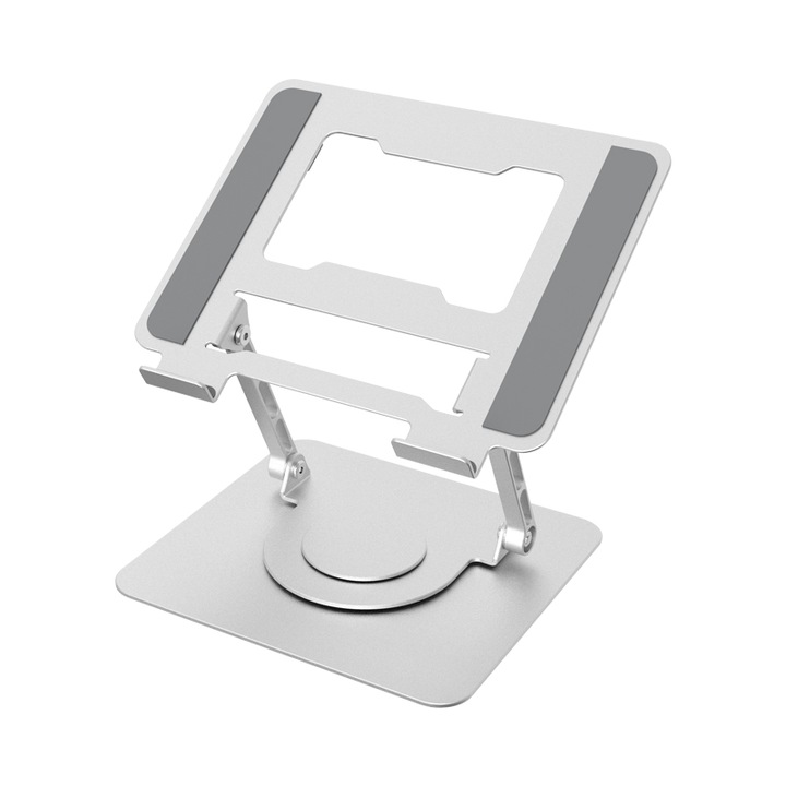 Masa de laptop Mobe din aluminiu reglabila pe inaltime cu rotire 360 grade