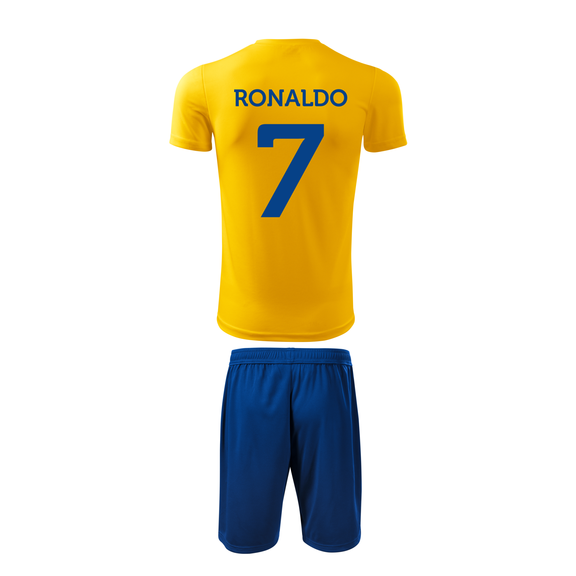 Pogo stick jump landlord ignorance Echipament copii Ronaldo 2023, AL NASSR, galben/albastru, 8 ani - eMAG.ro