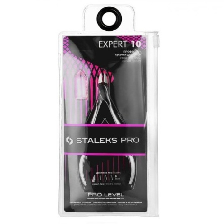 Cleste profesional pentru cuticula, Staleks Pro, otel inoxidabil, NE-10-9