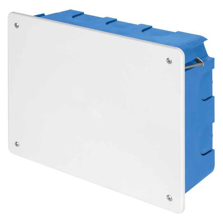 Doza, Cutie de Derivatie, Montaj Incastrat, Pentru Rigips, Montarea Capacului ( Cu Suruburi), 200x150x75mm, IP40, EC340106 Elettrocanali Italia