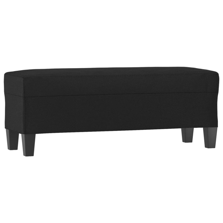 vidaXL fekete műbőr pad 100 x 35 x 41 cm 349459