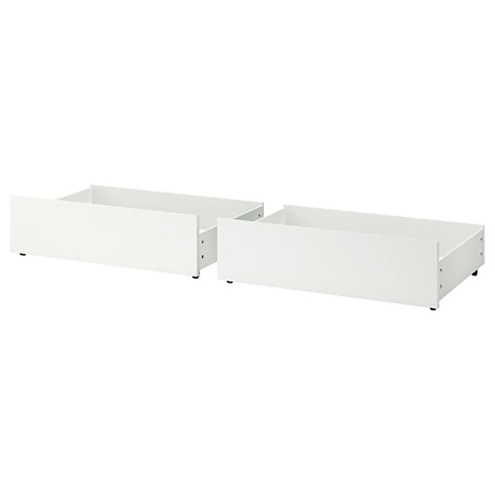 Комплект 2 чекмеджета за под легло Parisot 19968196 35-6, На колелца, 199x52.5x25.5cm, Бял