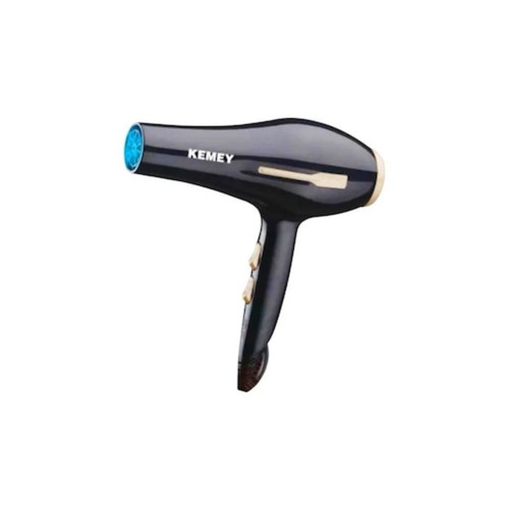 Uscator de par profesional Kemei 3000 W Ionizare, 2 trepte de viteza, 2 temperatura, Concentrator, Negru