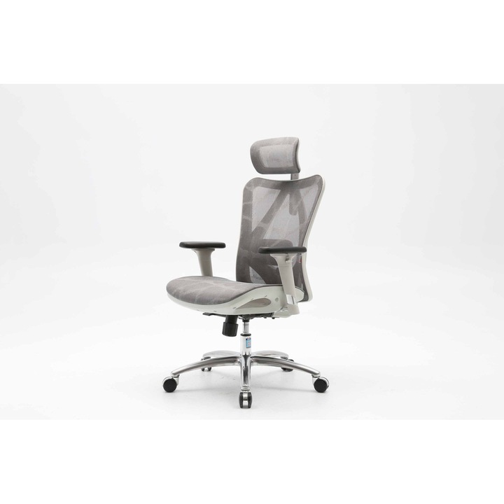 Scaun birou ergonomic gri full mesh