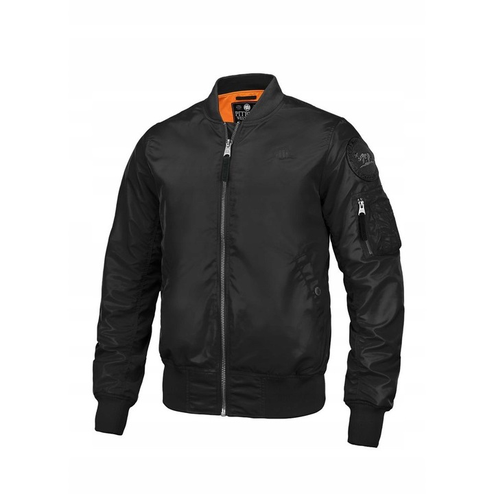 Jacheta Pitbull pentru barbati, Nylon, Negru, Negru, S