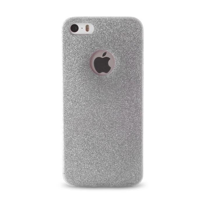 Husa Spate Fashion iphone 5/5S/SE Glitter Silver
