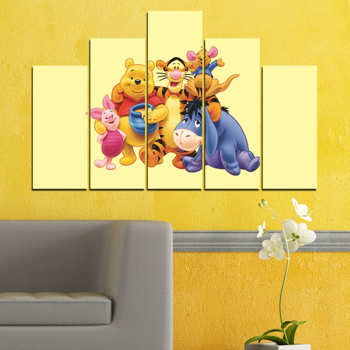 Картини пана Vivid Home от 5 части, Детски, Канава, 160x100 см, 5-та Форма №0439