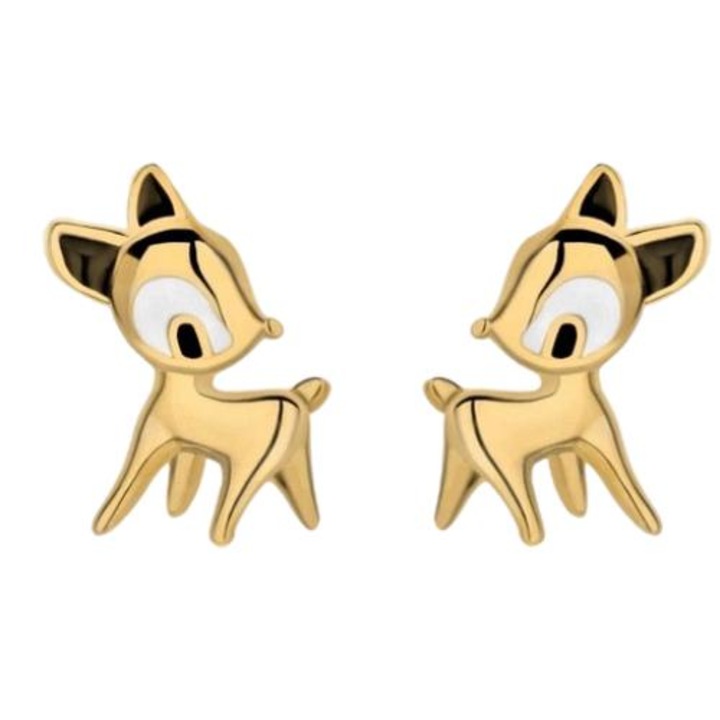 Fülbevaló lányoknak szarvas, Mennica Bydgoska, ezüst, arany