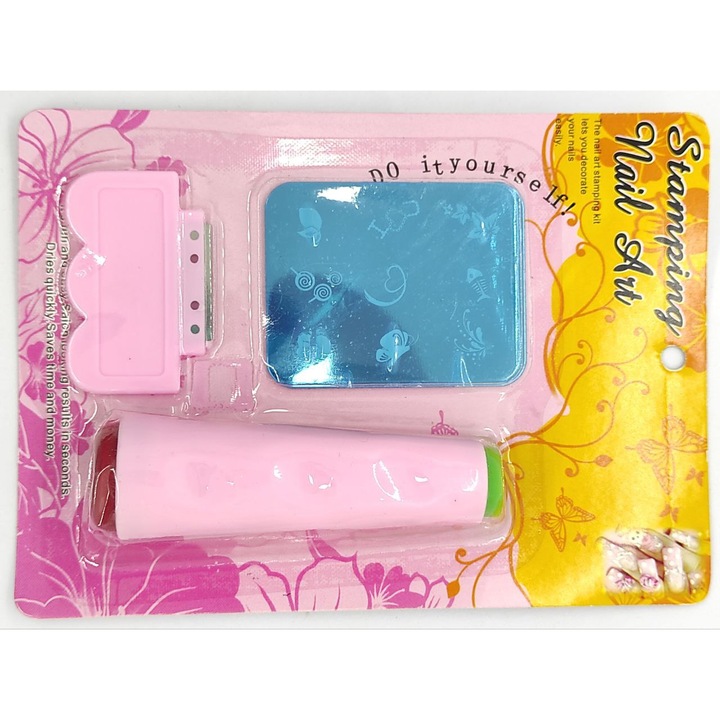 Set stampila pentru unghii cu matrita, Global Fashion