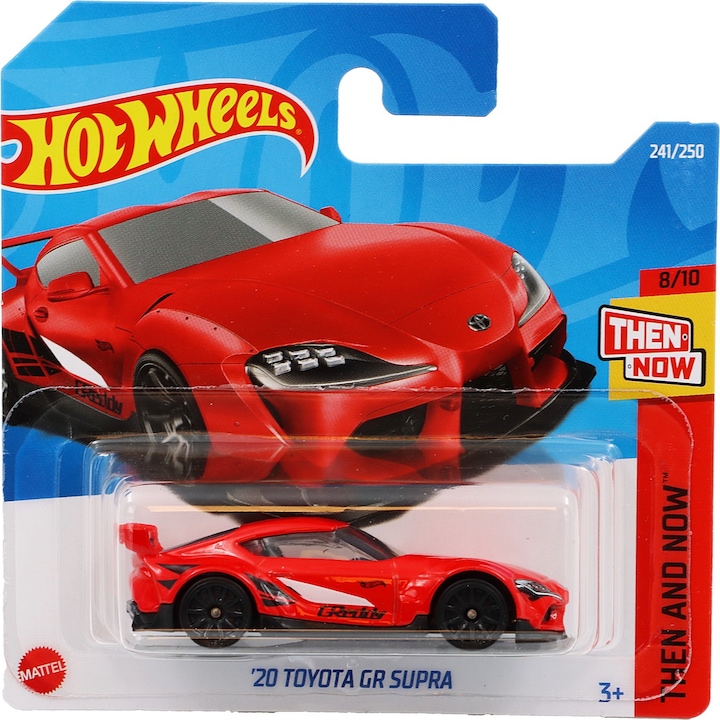 Hot Wheels fémautó, Toyota GR Supra 2020, 1:64, piros