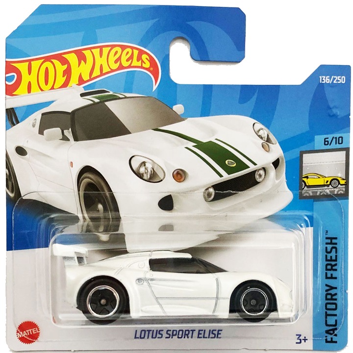 Masinuta metalica Hot Wheels, Lotus Sport Elise, Alb, 1:64