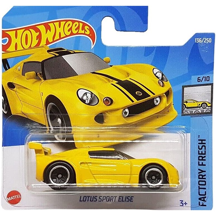 Masinuta metalica Hot Wheels, Lotus Sport Elise, Galben, 1:64