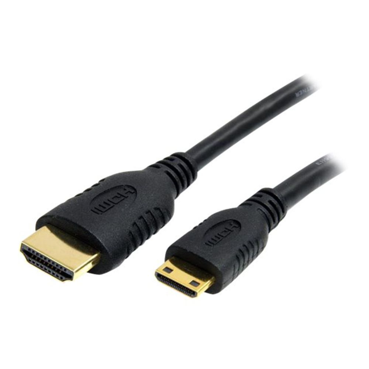 Кабел, StarTech, 0,5 м, С Ethernet, HDMI към HDMI Mini, Ethernet, 50 см, Черен