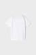 Mayoral, Tricou cu imprimeu grafic si decolteu la baza gatului, Alb, 98 CM