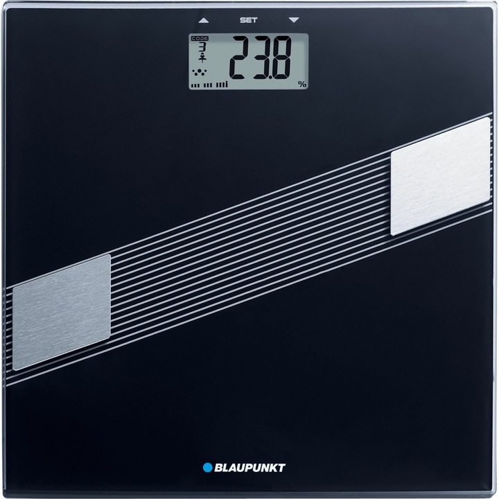Blaupunkt BSM411, Max. 150 kg, Négyszögletes, Elektronikus, Fekete személymérleg
