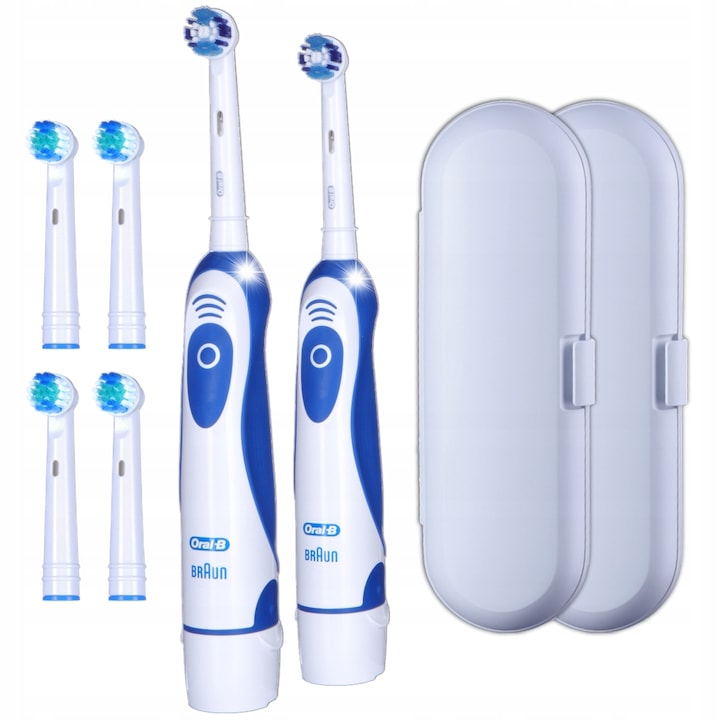 Oral B Elektromos fogkefe készlet, 4 db tartalék fogkefe fej, 2 db utazótáska, kék színű