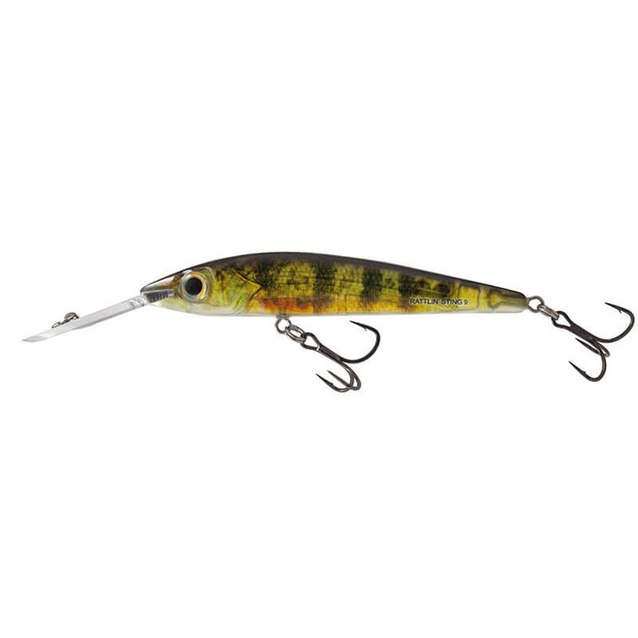 Воблер Salmo Rattlin Sting Deep Runner 9см 12гр цвят Real Yellow Perch