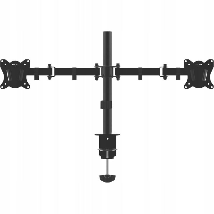 Suport De Birou Pentru Monitor, Montis, Mt015, Sarcina Maxima: Pana La 16 Kg, Diagonala Ecranului: 13 Pana La 27 Inch, Montare Pe Marginea Unui Birou Sau Intr-Un Orificiu De Birou, Sistem De Management Al Cablurilor, Latime Maxima 420 mm, Negru