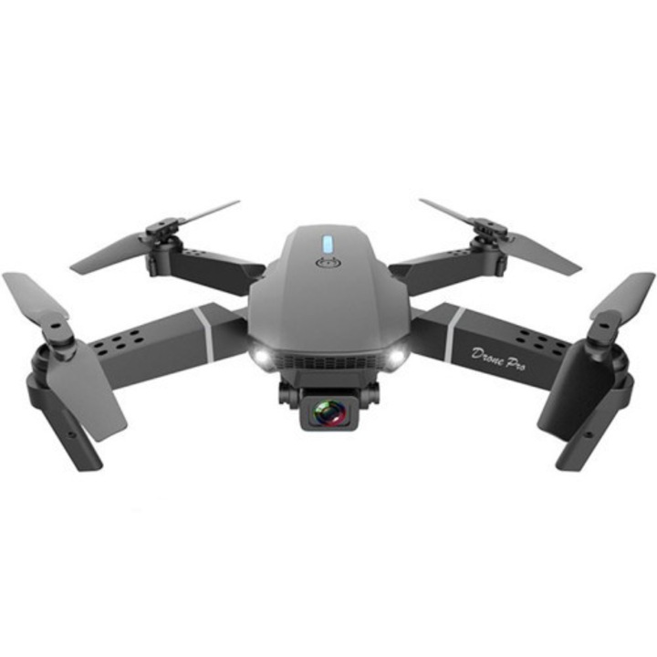 Дрон iUni E88i Pro, Wi-Fi, 4K, 2 камери, поточно предаване на живо на телефон, сгъваеми рамена