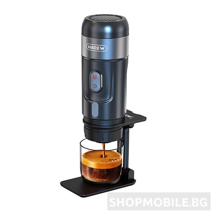 Преносима 3в1 кафемашина HiBREW H4A-premium с адаптер и калъф за пренасяне, 80W, 15 бара
