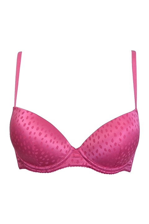 Sutien cu burete subtire si sustinere din microfibra lucioasa, Intimamoda Petit animalier 7242, Fuxia, Fucsia