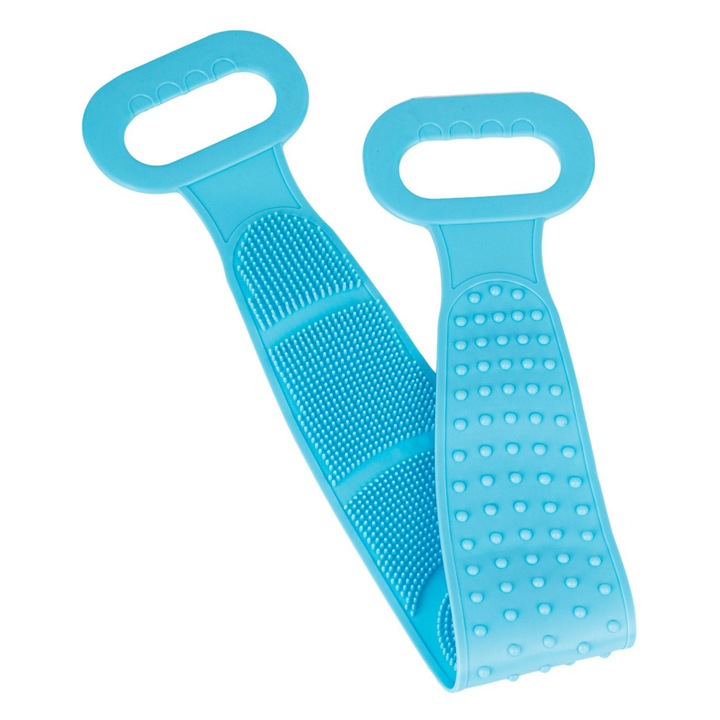 Fürdőszőnyeg, Szilikon, 70 x 9 cm, Kék