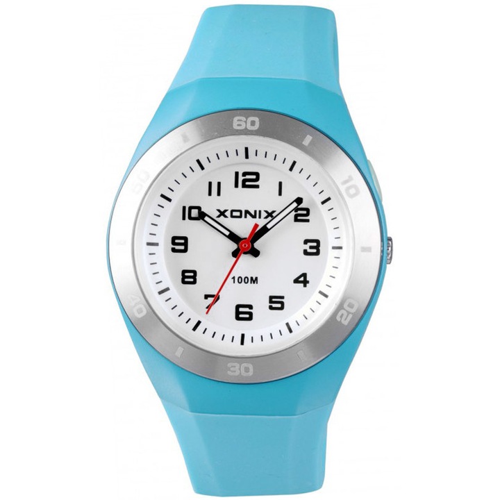 Ceas analog Xonix, XO7728N/3, pentru copii, iluminare cadran, rezistenta la apa 100m, Albastru