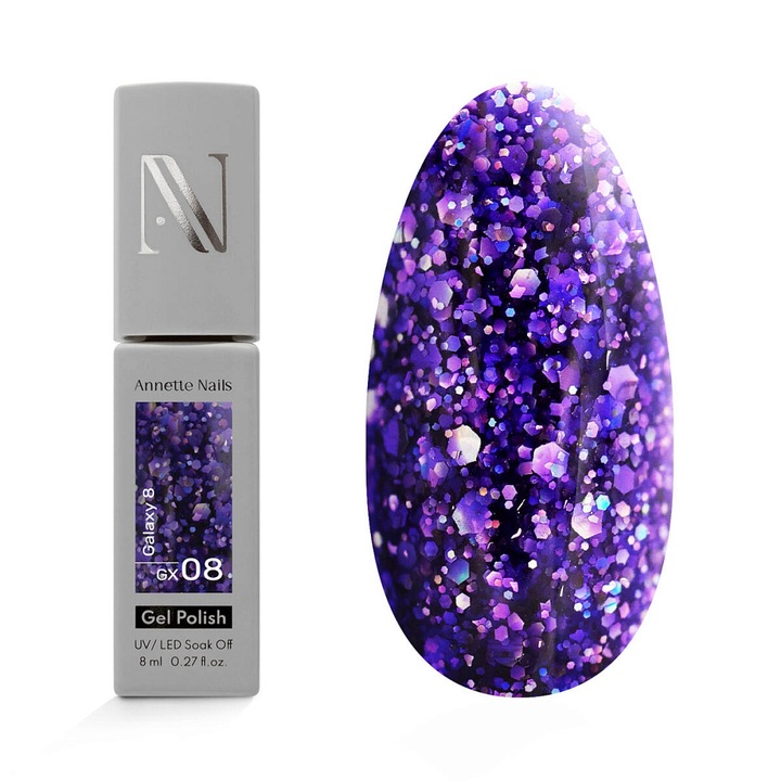 Oja Semi AnnetteNails Galaxy GX-08, 8ml, Mov