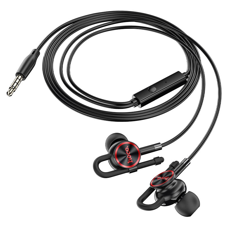 Casti HOCO M84 Perfection cu microfon, jack 3.5 mm, negru