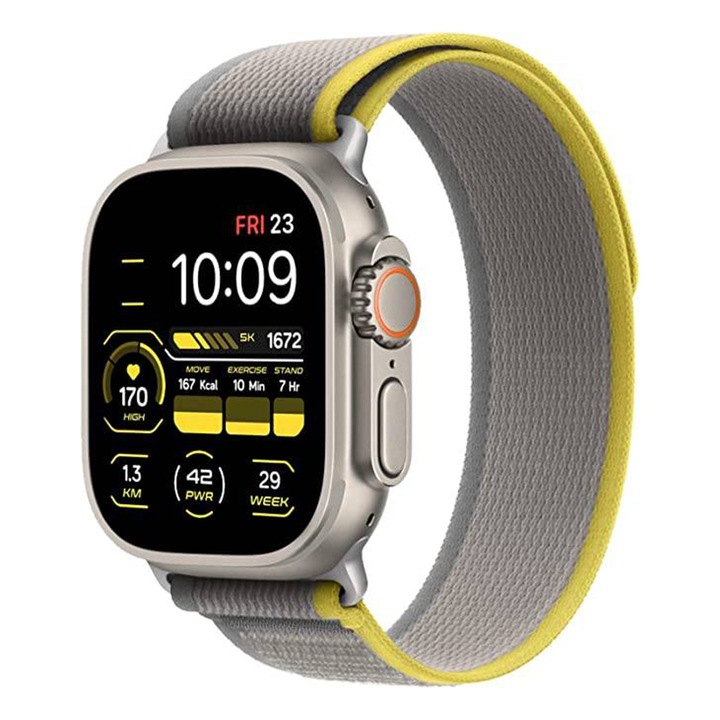 Гривна, съвместима със Smartwatch Apple iWatch 38 мм, 40 мм, 41 мм, размер S, Найлон, Бежов