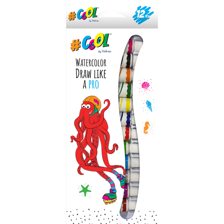 COOL BY VICTORIA комплект темперни бои, 12 броя