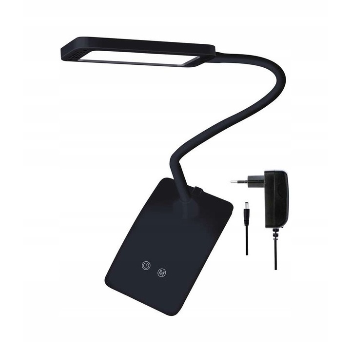 Lampa de birou, Emos, Plastic/Metal, 6W, Negru