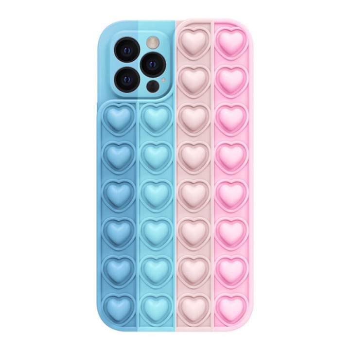 Husa Compatibila Cu Iphone 13 PRO MAX Heart Pop It Case, Multicolor 1