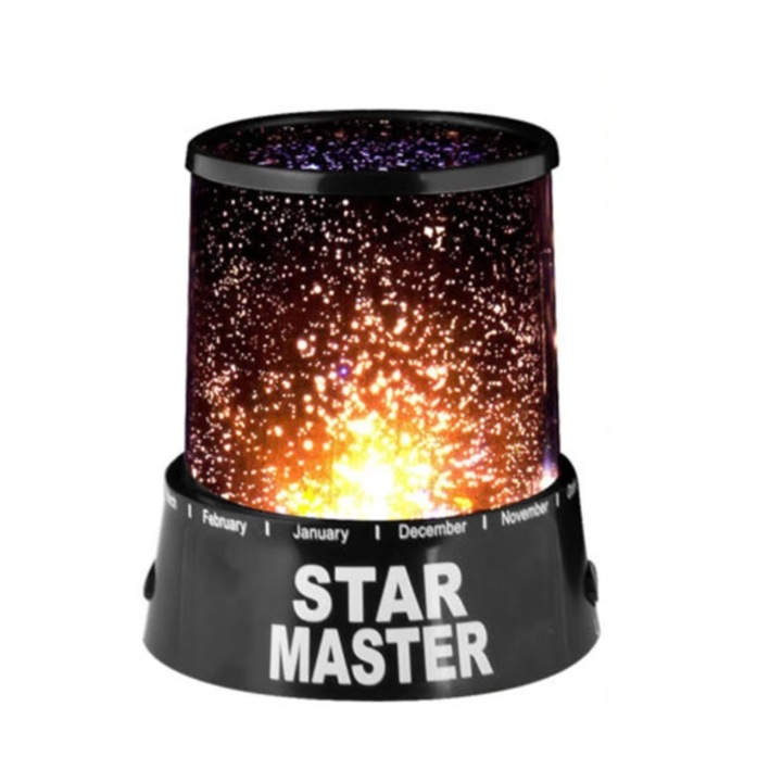 3D csillag éjjeli lámpa gyerek hálószobába, LED éjszakai projektor Star Master elemekkel