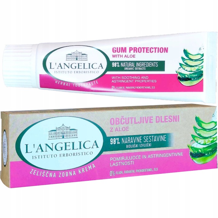 Fogkrém, L'Angelica, ínyvédő aloe verával, 75ml