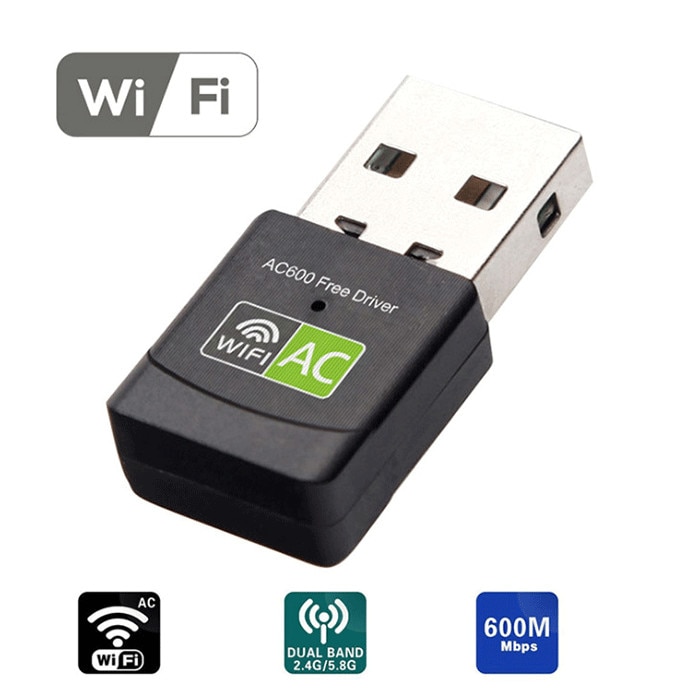 Adaptor wireless USB AC, Vaxiuja, Wifi 600Mbps, 2.4G / 5G dual
