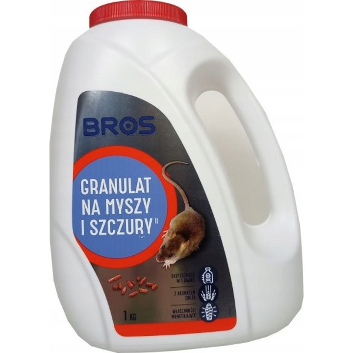 Гранули за мишки и плъхове, Bros, 1 кг, червени