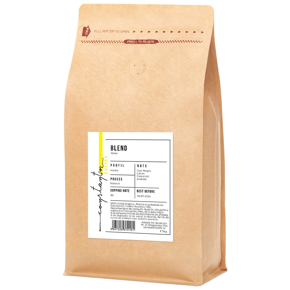 Cafea Boabe, 100% Arabica, Specialty Blend Woke, Constantin Coffee, 1kg
