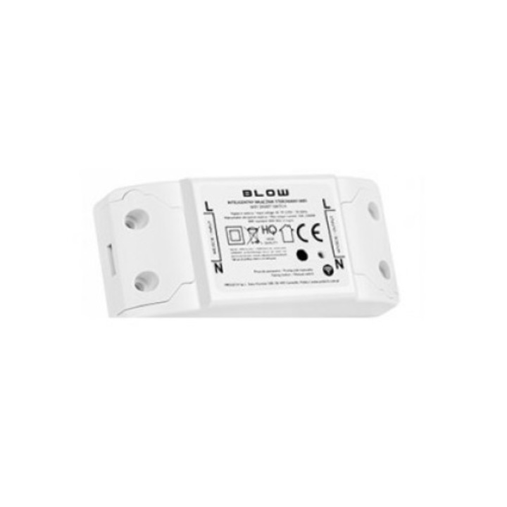 Смарт превключвател Wi-Fi Blow, 230V, 10A, бял