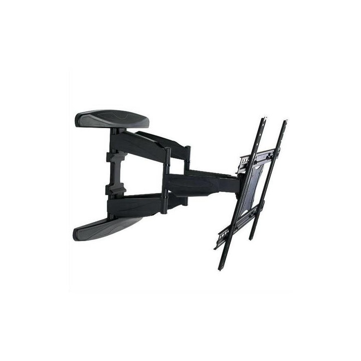 TV опора, Techly, Стенен монтаж, 50 кг, Стомана, Черен