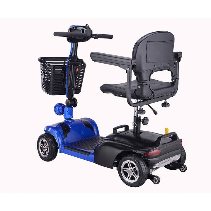 Scuter/carucior electric pentru varstnici sau persoane cu dizabilitati, model X-01, motor 180W, baterie 20Ah - Albastru