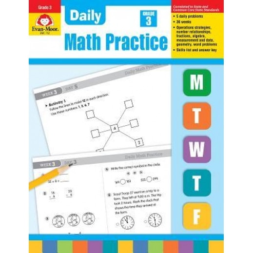 Daily Math Practice, Grade 3, Evan-Moor Educational Publishers, Jo Ellen Moore