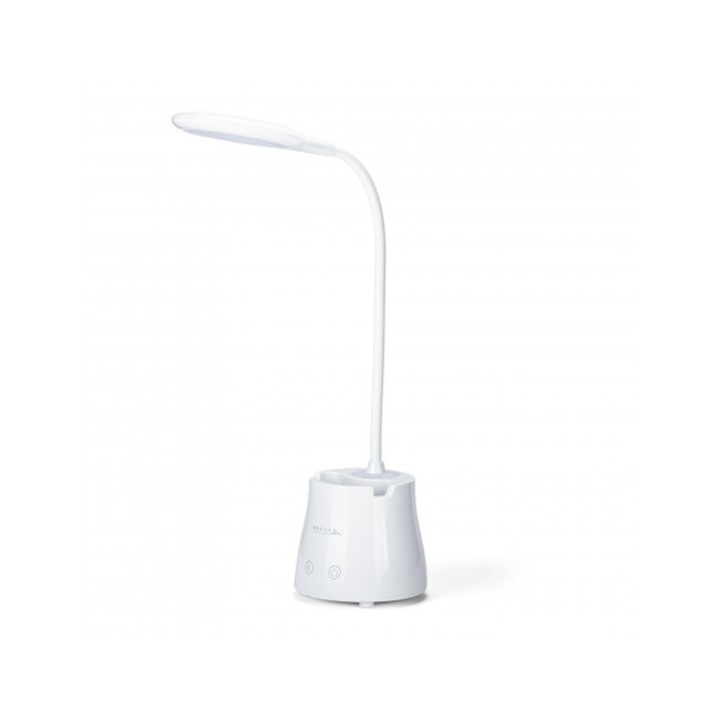 Настолна лампа, Montis, С LED, 1200 mAh, Бяла